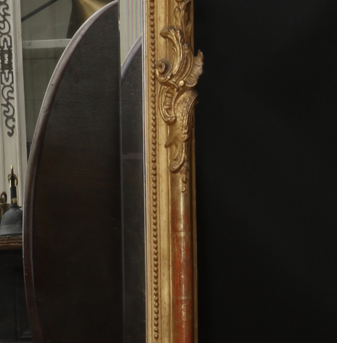 Large Louis Philippe Crested Mirror